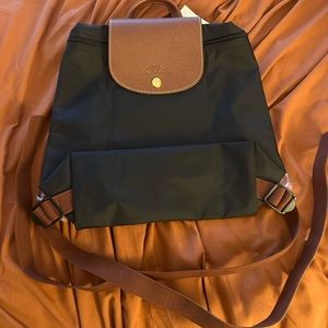 NWT Longchamp Le Pliage Foldable Nylon black Backpack